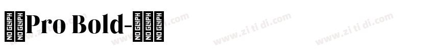 日产Pro Bold字体转换